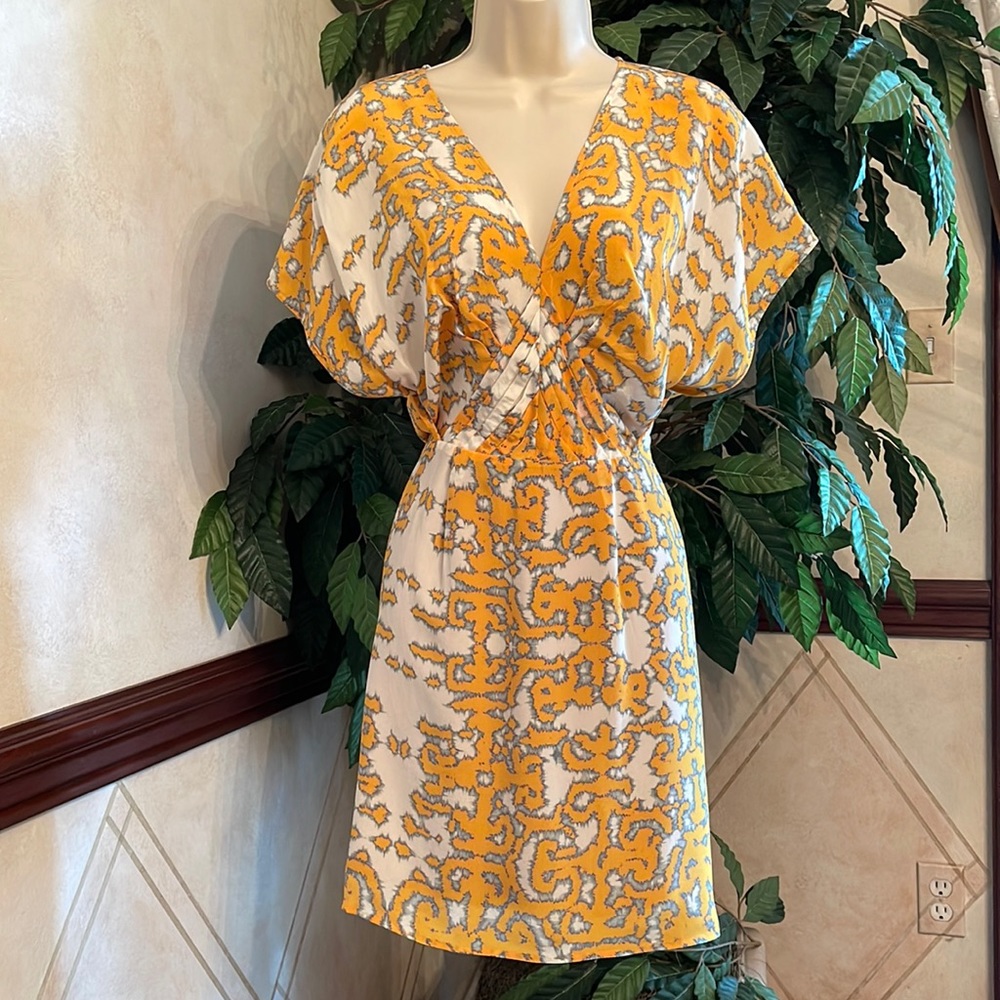 GREYLIN YELLOW KIMONO DRESS